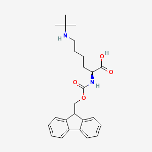N2-(((9H-Fluoren-9-yl)methoxy)carbonyl)-N6-(tert-butyl)-L-lysine chemical structure (CAS 1593842-75-1)