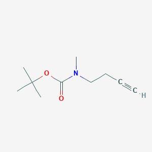 tert-Butyl but-3-yn-1-yl(methyl)carbamate chemical structure (CAS 159492-85-0)