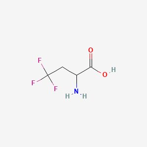 2-Amino-4,4,4-trifluorobutanoic acid chemical structure (CAS 15959-93-0)