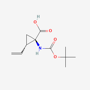 (1R,2S)-1-((tert-Butoxycarbonyl)amino)-2-vinylcyclopropanecarboxylic acid chemical structure (CAS 159622-10-3)
