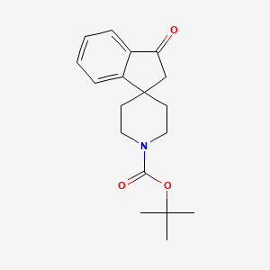 tert-Butyl 3-oxo-2,3-dihydrospiro[indene-1,4'-piperidine]-1'-carboxylate chemical structure (CAS 159634-59-0)