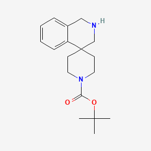tert-Butyl 2,3-dihydro-1H-spiro[isoquinoline-4,4'-piperidine]-1'-carboxylate chemical structure (CAS 159634-80-7)