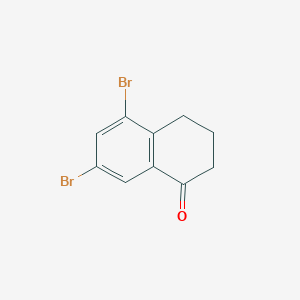 5,7-Dibromo-3,4-dihydronaphthalen-1(2H)-one chemical structure (CAS 159639-61-9)