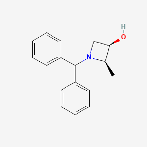 cis-1-(diphenylmethyl)-2-methylazetidin-3-ol chemical structure (CAS 159651-60-2)