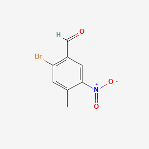 2-Bromo-4-methyl-5-nitrobenzaldehyde chemical structure (CAS 159730-72-0)