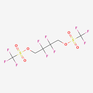 2,2,3,3-Tetrafluorobutane-1,4-diyl bis(trifluoromethanesulfonate) chemical structure (CAS 159760-17-5)