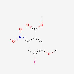 Methyl 4-fluoro-5-methoxy-2-nitrobenzoate chemical structure (CAS 159768-50-0)
