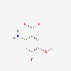 Methyl 2-amino-4-fluoro-5-methoxybenzoate chemical structure (CAS 159768-51-1)