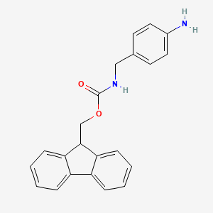 (9H-Fluoren-9-yl)methyl 4-aminobenzylcarbamate chemical structure (CAS 159790-81-5)