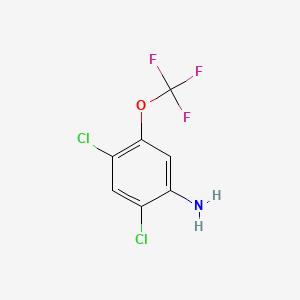 2,4-Dichloro-5-(trifluoromethoxy)aniline chemical structure (CAS 1598-42-1)