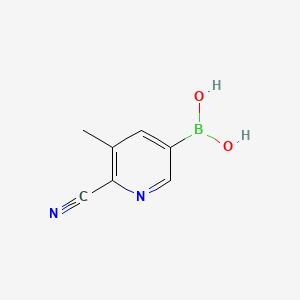 (6-Cyano-5-methylpyridin-3-yl)boronic acid chemical structure (CAS 1598436-76-0)