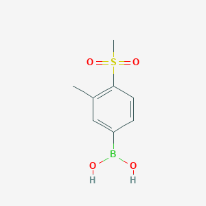 (4-Methanesulfonyl-3-methylphenyl)boronic acid chemical structure (CAS 1598437-51-4)