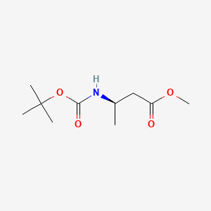 (R)-Methyl 3-((tert-butoxycarbonyl)amino)butanoate chemical structure (CAS 159877-47-1)