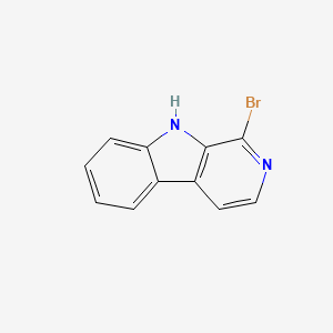 1-Bromo-9H-pyrido[3,4-b]indole chemical structure (CAS 159898-15-4)