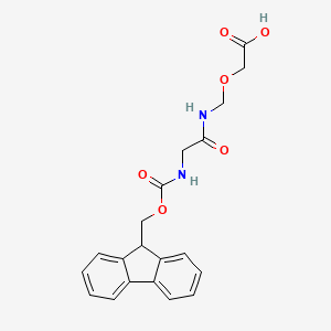 1-(9H-Fluoren-9-yl)-3,6-dioxo-2,9-dioxa-4,7-diazaundecan-11-oic acid chemical structure (CAS 1599440-08-0)