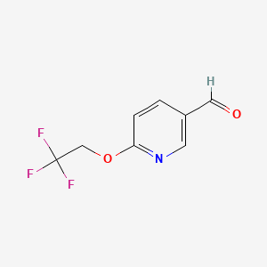 6-(2,2,2-Trifluoroethoxy)nicotinaldehyde chemical structure (CAS 159981-19-8)