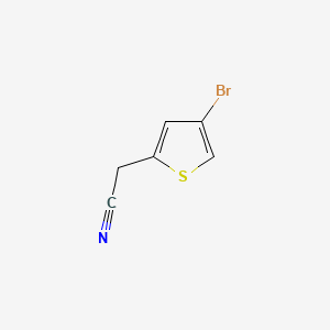 2-(4-Bromothiophen-2-yl)acetonitrile chemical structure (CAS 160005-43-6)