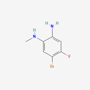 5-Bromo-4-fluoro-N1-methylbenzene-1,2-diamine chemical structure (CAS 1600342-90-2)