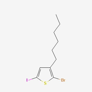 2-Bromo-3-hexyl-5-iodothiophene chemical structure (CAS 160096-76-4)