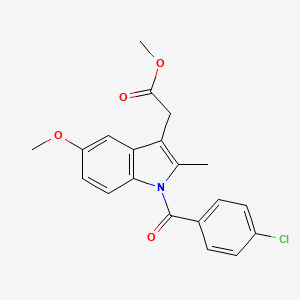 Methyl 2-(1-(4-chlorobenzoyl)-5-methoxy-2-methyl-1H-indol-3-yl)acetate chemical structure (CAS 1601-18-9)