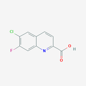 6-Chloro-7-fluoroquinoline-2-carboxylic acid chemical structure (CAS 1601170-14-2)