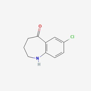 7-Chloro-1,2,3,4-tetrahydrobenzo[b]azepin-5-one chemical structure (CAS 160129-45-3)