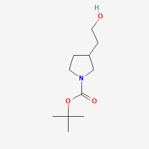tert-Butyl 3-(2-hydroxyethyl)pyrrolidine-1-carboxylate chemical structure (CAS 160132-54-7)