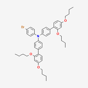N-(4-Bromophenyl)-2',4'-dibutoxy-N-(2',4'-dibutoxy-[1,1'-biphenyl]-4-yl)-[1,1'-biphenyl]-4-amine chemical structure (CAS 1601474-19-4)