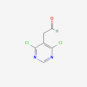 2-(4,6-Dichloropyrimidin-5-yl)acetaldehyde chemical structure (CAS 16019-33-3)