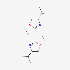 (4S,4'S)-2 2'-(3-Pentylidene)bis(4-isopropyloxazoline) chemical structure (CAS 160191-65-1)