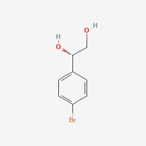 (S)-1-(4-Bromophenyl)ethane-1,2-diol chemical structure (CAS 160332-70-7)