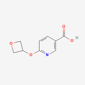 6-(Oxetan-3-yloxy)pyridine-3-carboxylic acid chemical structure (CAS 1603363-30-9)