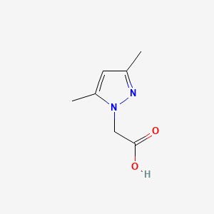 2-(3,5-Dimethyl-1H-pyrazol-1-yl)acetic acid chemical structure (CAS 16034-49-4)