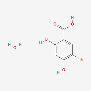 5-Bromo-2,4-dihydroxybenzoic acid hydrate chemical structure (CAS 160348-98-1)