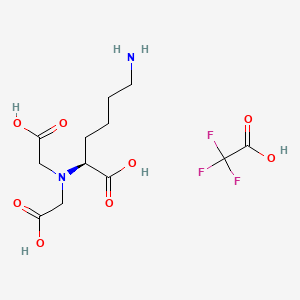 (S)-2,2'-((5-Amino-1-carboxypentyl)azanediyl)diacetic acid 2,2,2-trifluoroacetic acid chemical structure (CAS 160369-83-5)