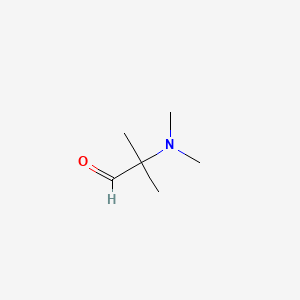 2-(Dimethylamino)-2-methylpropanal chemical structure (CAS 16042-92-5)