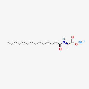 Sodium (R)-2-tetradecanamidopropanoate chemical structure (CAS 1604786-26-6)