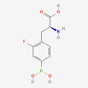(S)-2-Amino-3-(4-borono-2-fluorophenyl)propanoic acid chemical structure (CAS 1604798-48-2)