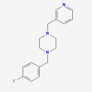 1-(4-Fluorobenzyl)-4-(pyridin-3-ylmethyl)piperazine chemical structure (CAS 160539-86-6)