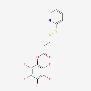 Perfluorophenyl 3-(pyridin-2-yldisulfaneyl)propanoate chemical structure (CAS 160580-70-1)