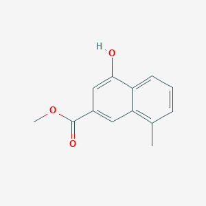 Methyl 4-hydroxy-8-methyl-2-naphthoate chemical structure (CAS 16059-74-8)