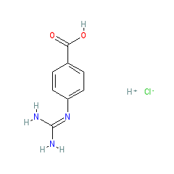 4-Guanidinobenzoic acid chemical structure (CAS 16060-65-4)
