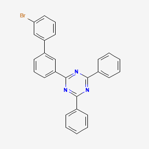 2-(3'-Bromo-[1,1'-biphenyl]-3-yl)-4,6-diphenyl-1,3,5-triazine chemical structure (CAS 1606981-69-4)