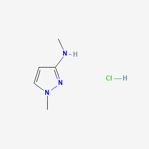 N,1-Dimethyl-1H-pyrazol-3-amine hydrochloride chemical structure (CAS 1607302-11-3)