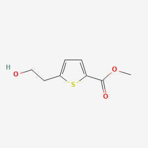 Methyl 5-(2-hydroxyethyl)thiophene-2-carboxylate chemical structure (CAS 160744-13-8)