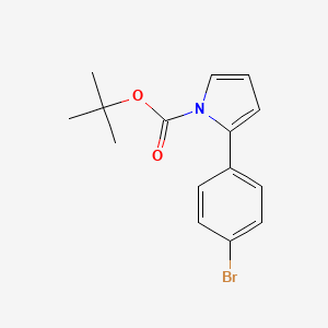 tert-Butyl 2-(4-bromophenyl)-1H-pyrrole-1-carboxylate chemical structure (CAS 1607800-84-9)