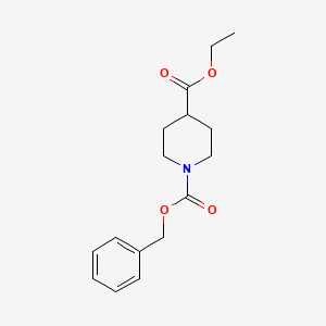 Ethyl N-Cbz-piperidine-4-carboxylate chemical structure (CAS 160809-38-1)