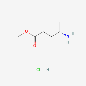 (S)-Methyl 4-aminopentanoate hydrochloride chemical structure (CAS 1608459-14-8)
