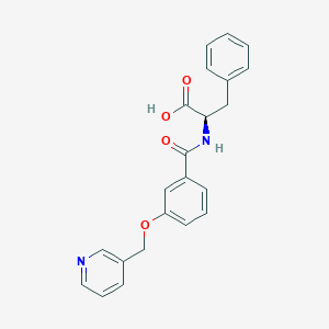 (3-(Pyridin-3-ylmethoxy)benzoyl)-D-phenylalanine chemical structure (CAS 1608784-68-4)