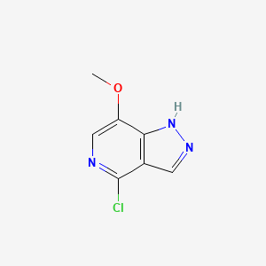 4-Chloro-7-methoxy-1H-pyrazolo[4,3-c]pyridine chemical structure (CAS 1609259-31-5)